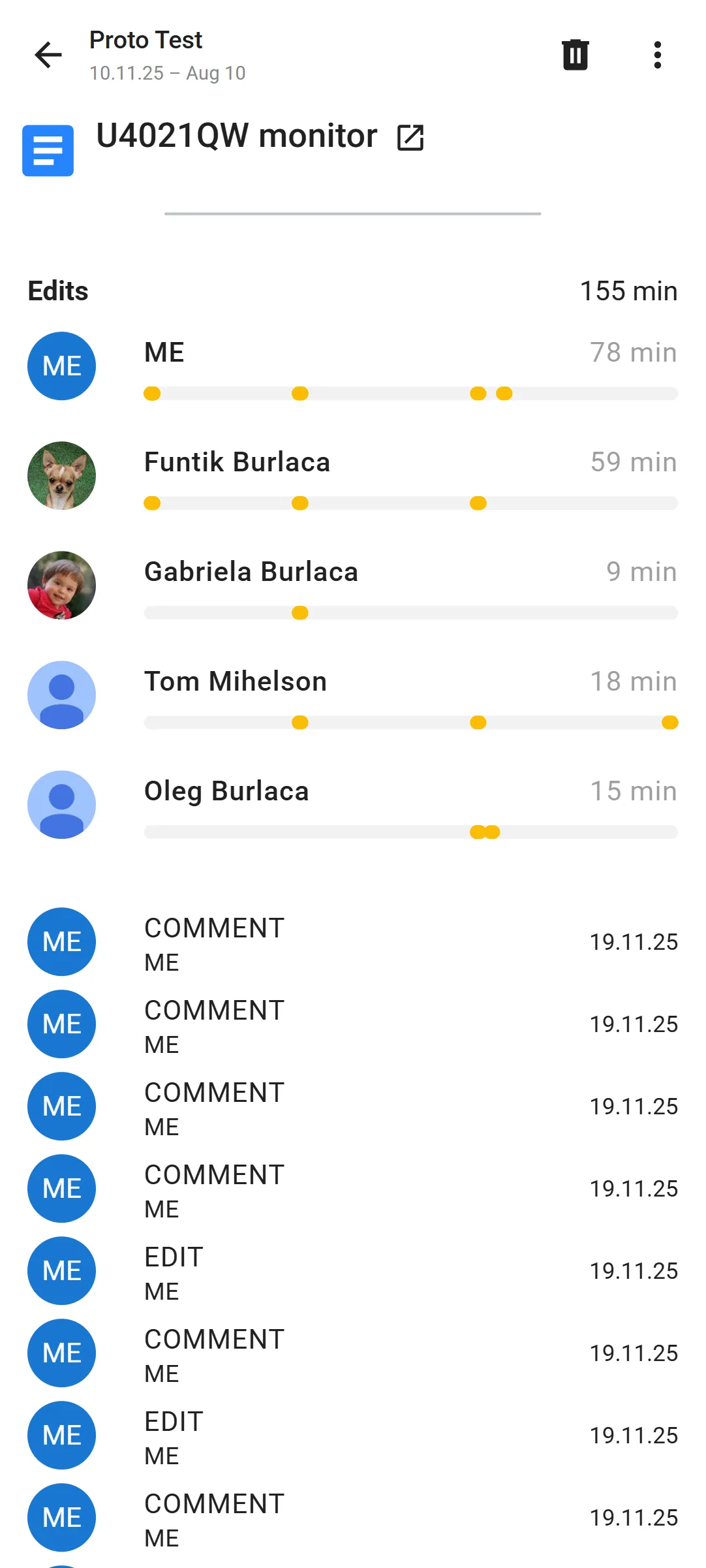 FolderFeed file screen
